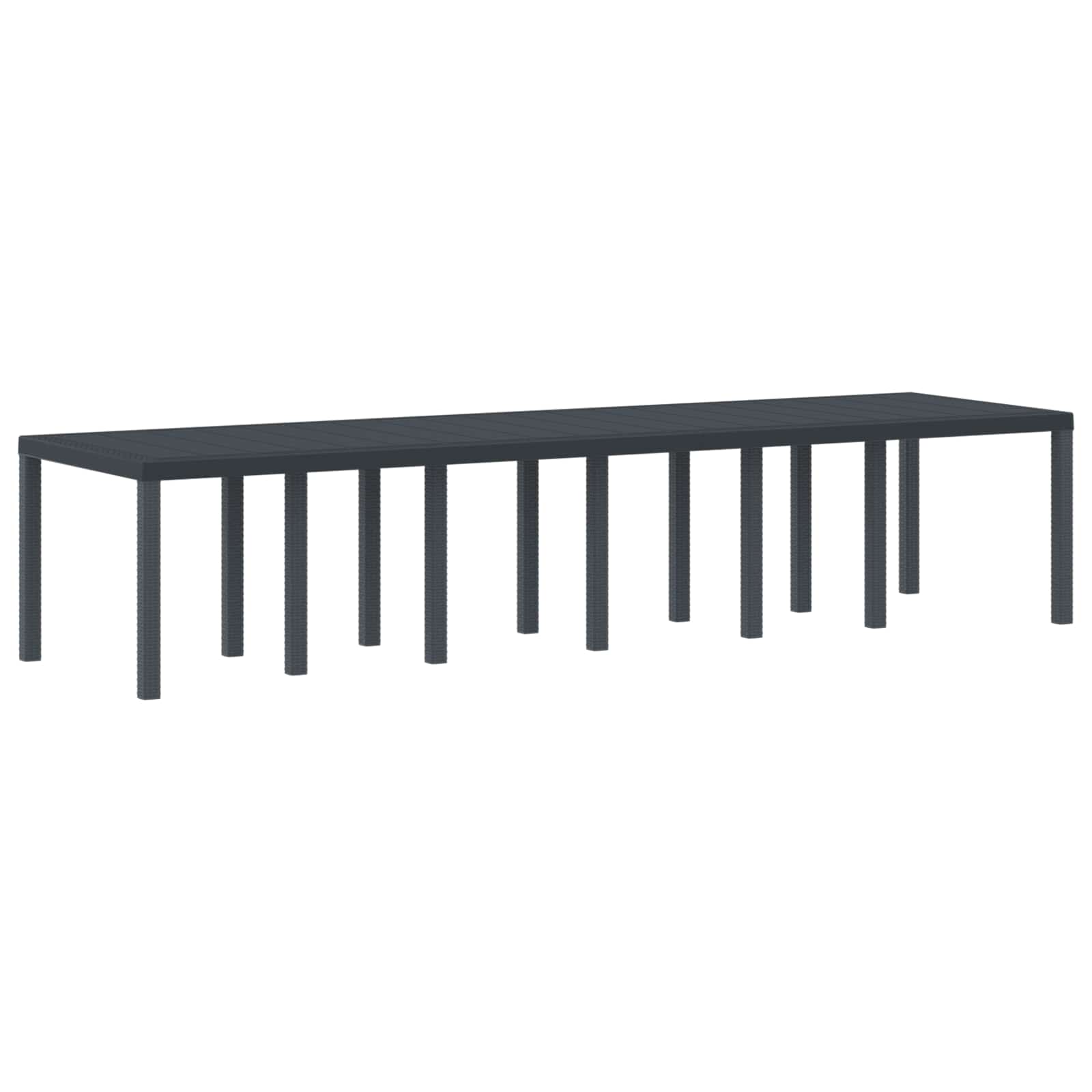 Conjunto de Comedor de Jardín 13 pcs Antracita Ratan Polt