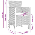 Conjunto de Comedor de Jardín 13 pcs Antracita Ratan Polt