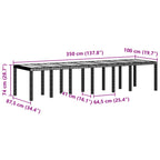 Conjunto de Comedor de Jardín 13 pcs Antracita Ratan Polt