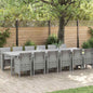 Conjunto de Refeição de Jardim 13 pçs Antracite Vime Sintético