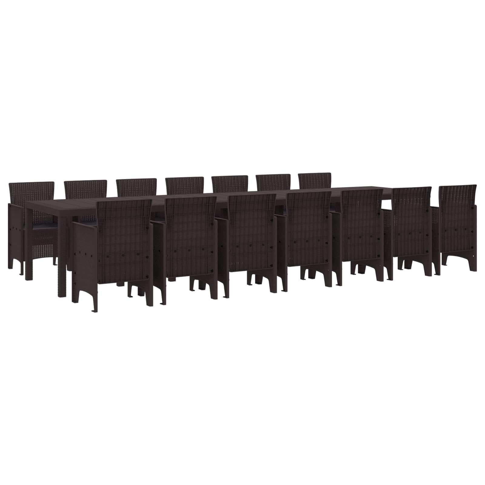 Conjunto de Comedor de Jardín con cojín 3 pcs Negro Ratán