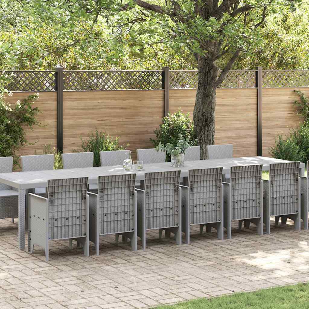 Conjunto de Comedor de Jardín con cojín 3 pcs Negro Ratán