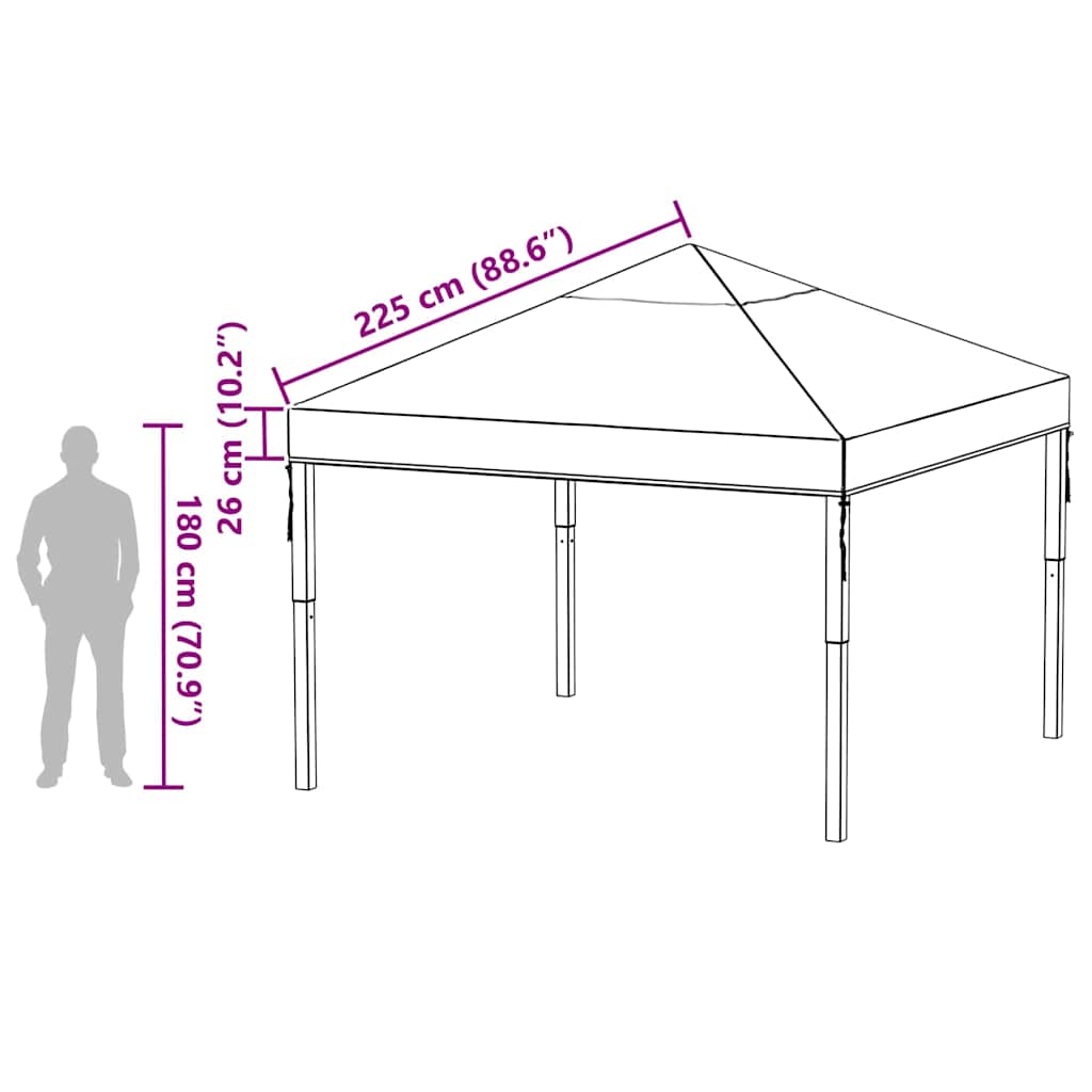 Reemplazo de funda de gazebo 300 x 300 x 26 cm Transparente PVC