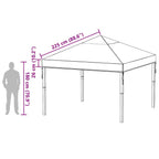 Reemplazo de funda de gazebo 300 x 300 x 26 cm Transparente PVC