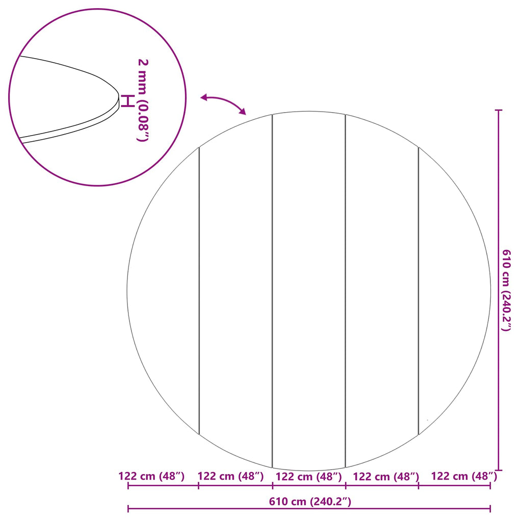 Lona para el fondo de la piscina Gris Claro Ø 610 cm