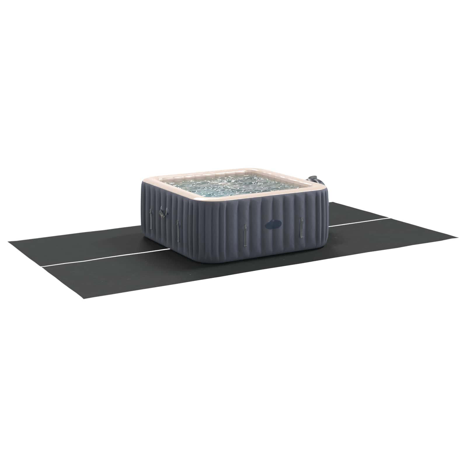 Lona para el fondo de la piscina Negro 420 x 220 x 0,1 cm