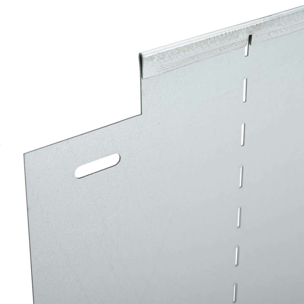 Borduras para césped 10 pcs Plateado 100 x 25 x 0,07 cm