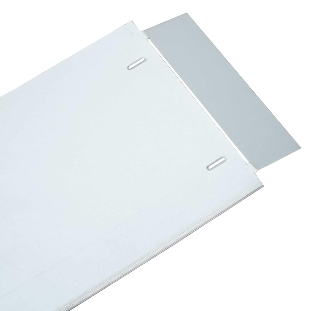 Borduras para césped 10 pcs Plateado 100 x 25 x 0,07 cm