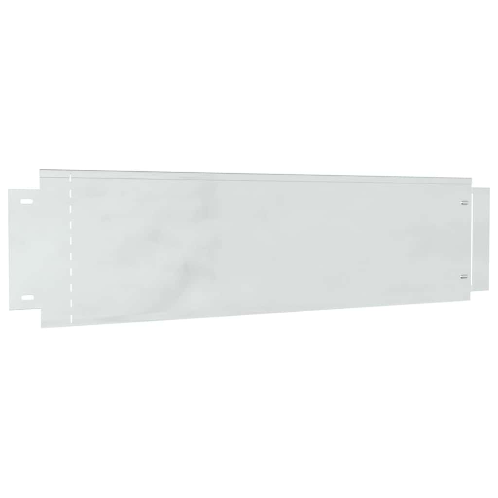 Borduras para césped 10 pcs Plateado 100 x 25 x 0,07 cm