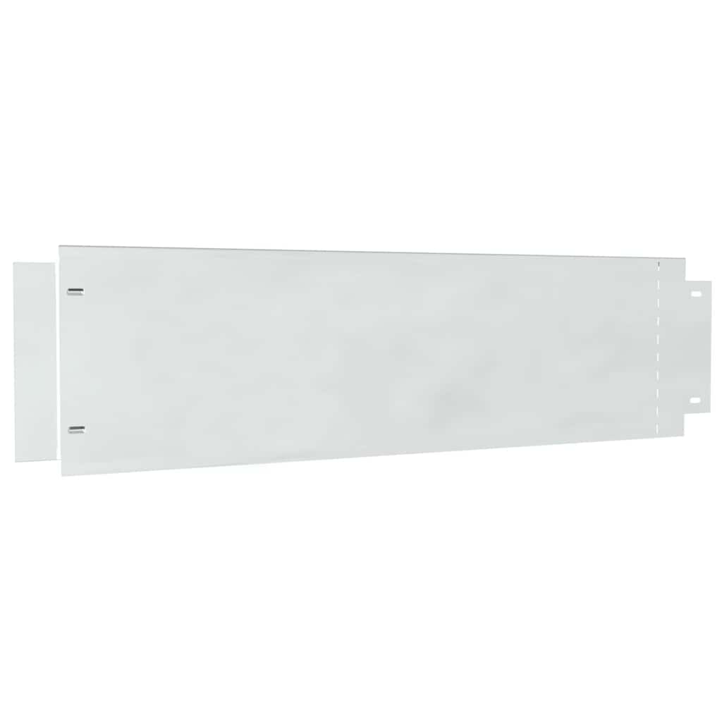 Borduras para césped 10 pcs Plateado 100 x 25 x 0,07 cm