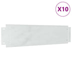 Borduras para césped 10 pcs Plateado 100 x 25 x 0,07 cm