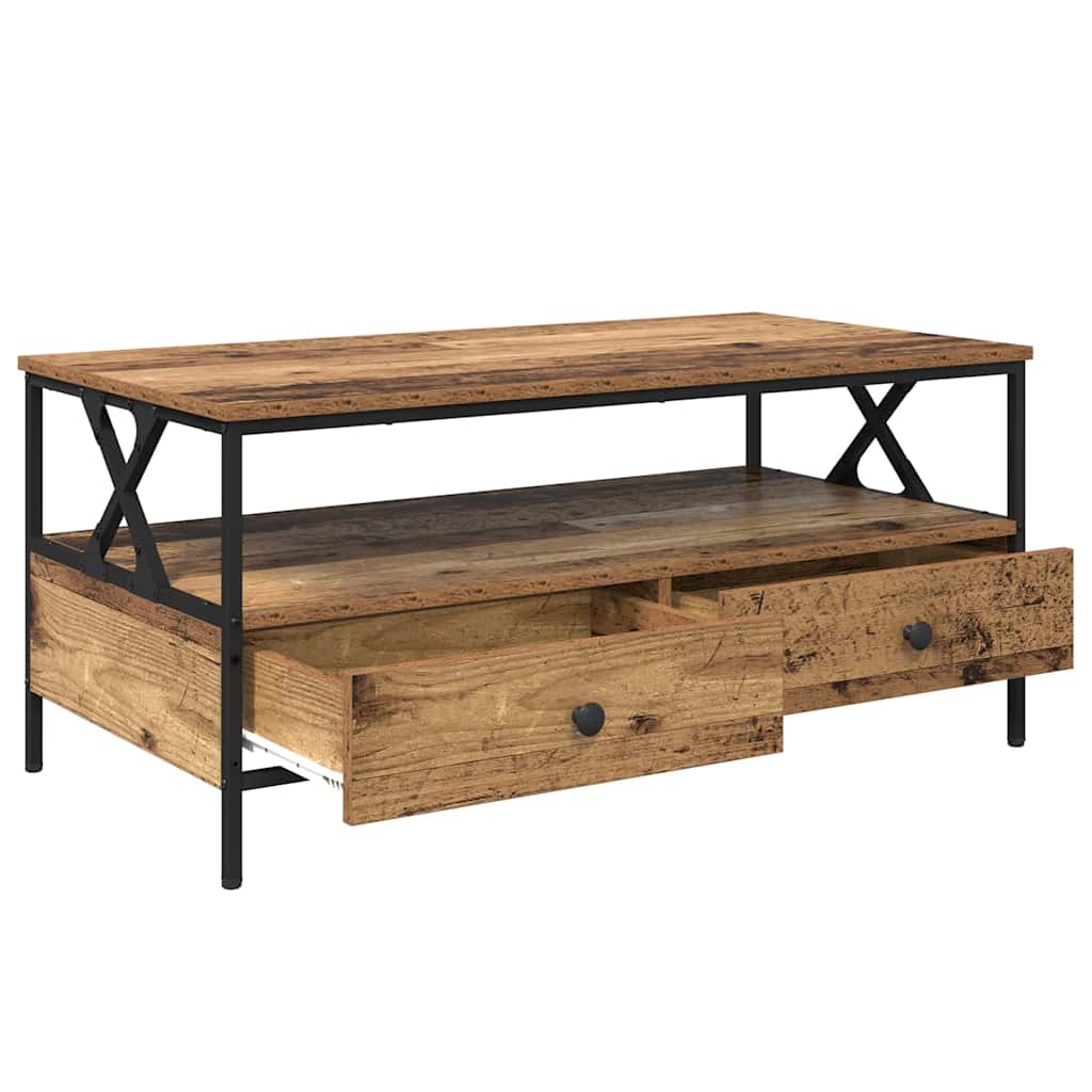 Mesa de Café Madera vieja 100 x 51 x 45 cm Madera contrachapada