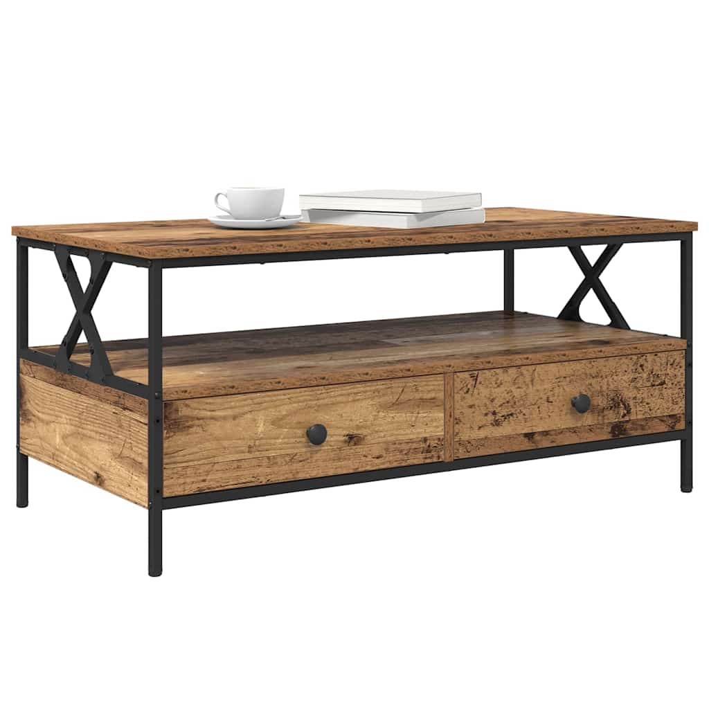 Mesa de Café Madera vieja 100 x 51 x 45 cm Madera contrachapada