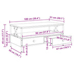 Mesa de Café Madera vieja 100 x 51 x 45 cm Madera contrachapada