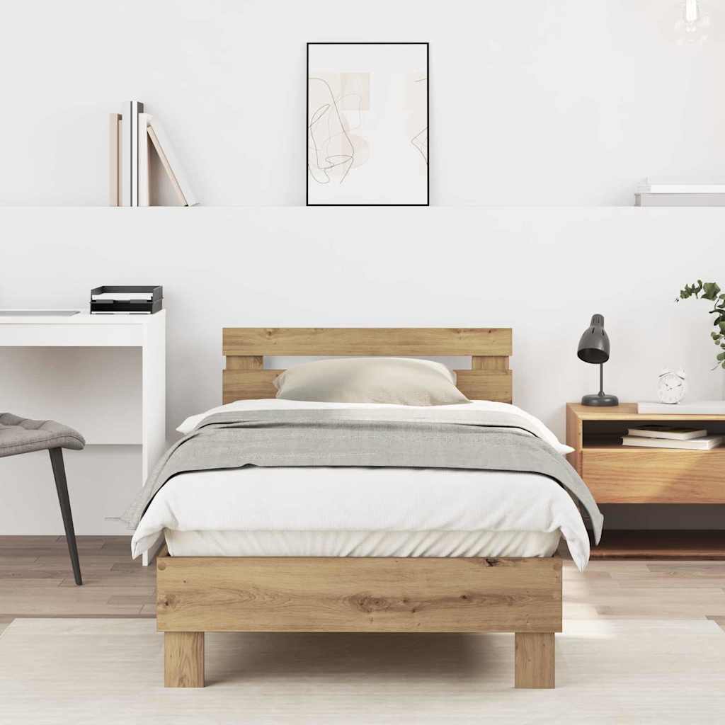 Kids' Bed with Headboard Cream 80 x 200 cm Bouclé