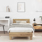 Cama de criança com cabeceira Creme 80 x 200 cm Bouclé
