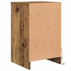Armario de Noche LED 2 pcs Madera vieja 38 x 34 x 61 cm