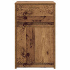 Armario de Noche LED 2 pcs Madera vieja 38 x 34 x 61 cm