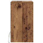 Armario de Noche LED 2 pcs Madera vieja 38 x 34 x 61 cm