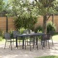 Conjunto de Comedor de Jardín 7 pcs Antracita