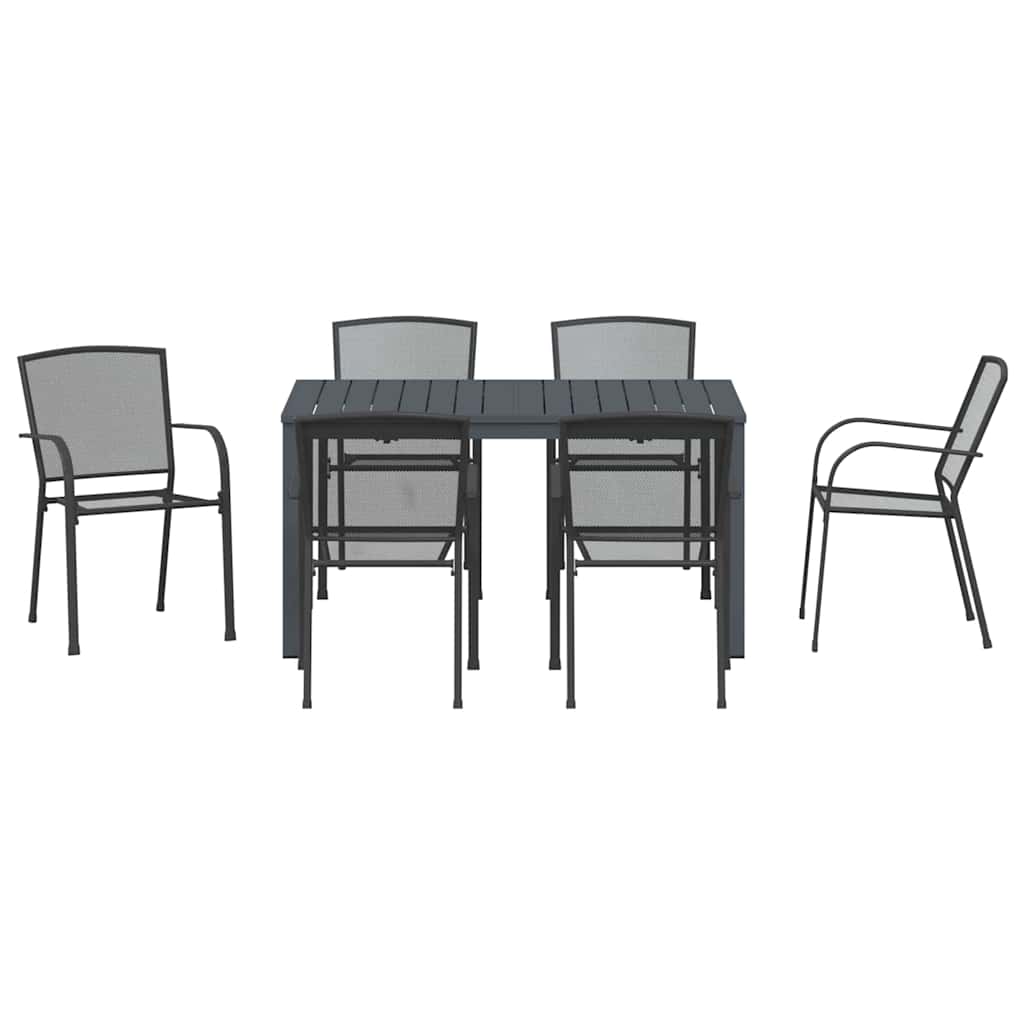 Conjunto de Comedor de Jardín 7 pcs Antracita