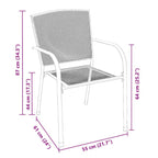 Conjunto de Comedor de Jardín 7 pcs Antracita