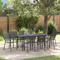 Conjunto de Comedor de Jardín 9 pcs Antracita
