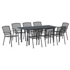 Conjunto de Comedor de Jardín 9 pcs Antracita