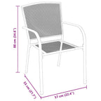 Conjunto de Comedor de Jardín 9 pcs Antracita