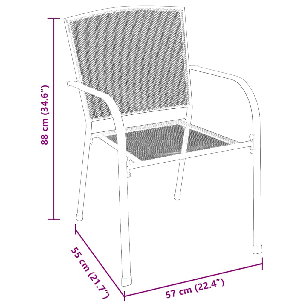 Conjunto de Comedor de Jardín 9 pcs Antracita