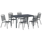 Conjunto de Comedor de Jardín 7 pcs Antracita