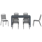 Conjunto de Comedor de Jardín 7 pcs Antracita