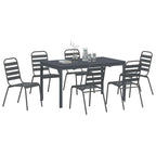Conjunto de Comedor de Jardín 7 pcs Antracita