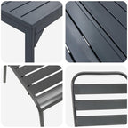 Conjunto de Comedor de Jardín 9 pcs Antracita