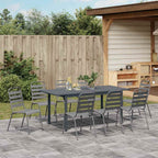 Conjunto de Comedor de Jardín 9 pcs Antracita