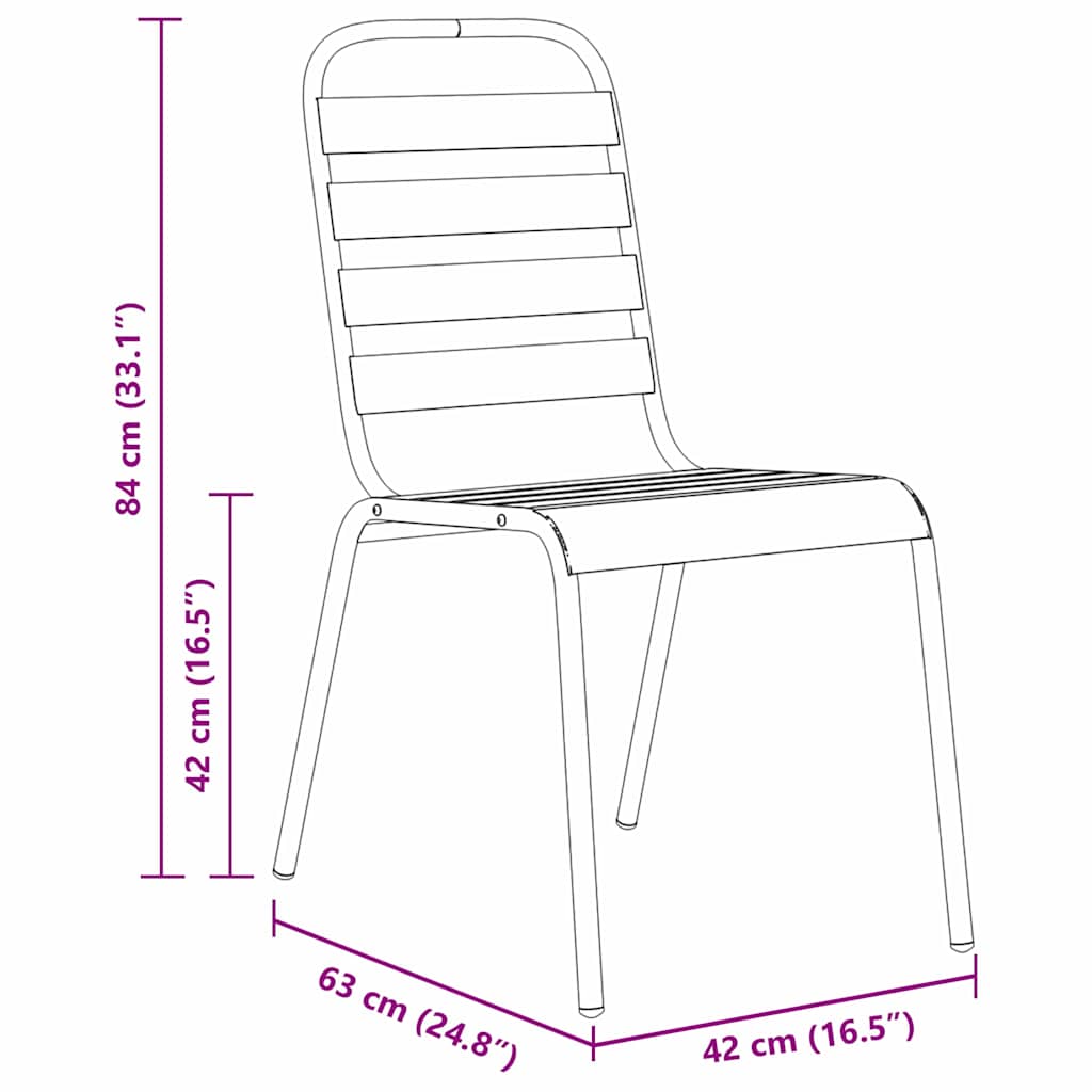 Conjunto de Comedor de Jardín 9 pcs Antracita