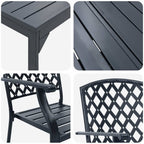 Conjunto de Comedor de Jardín 7 pcs Antracita