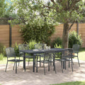 Conjunto de Comedor de Jardín 7 pcs Antracita