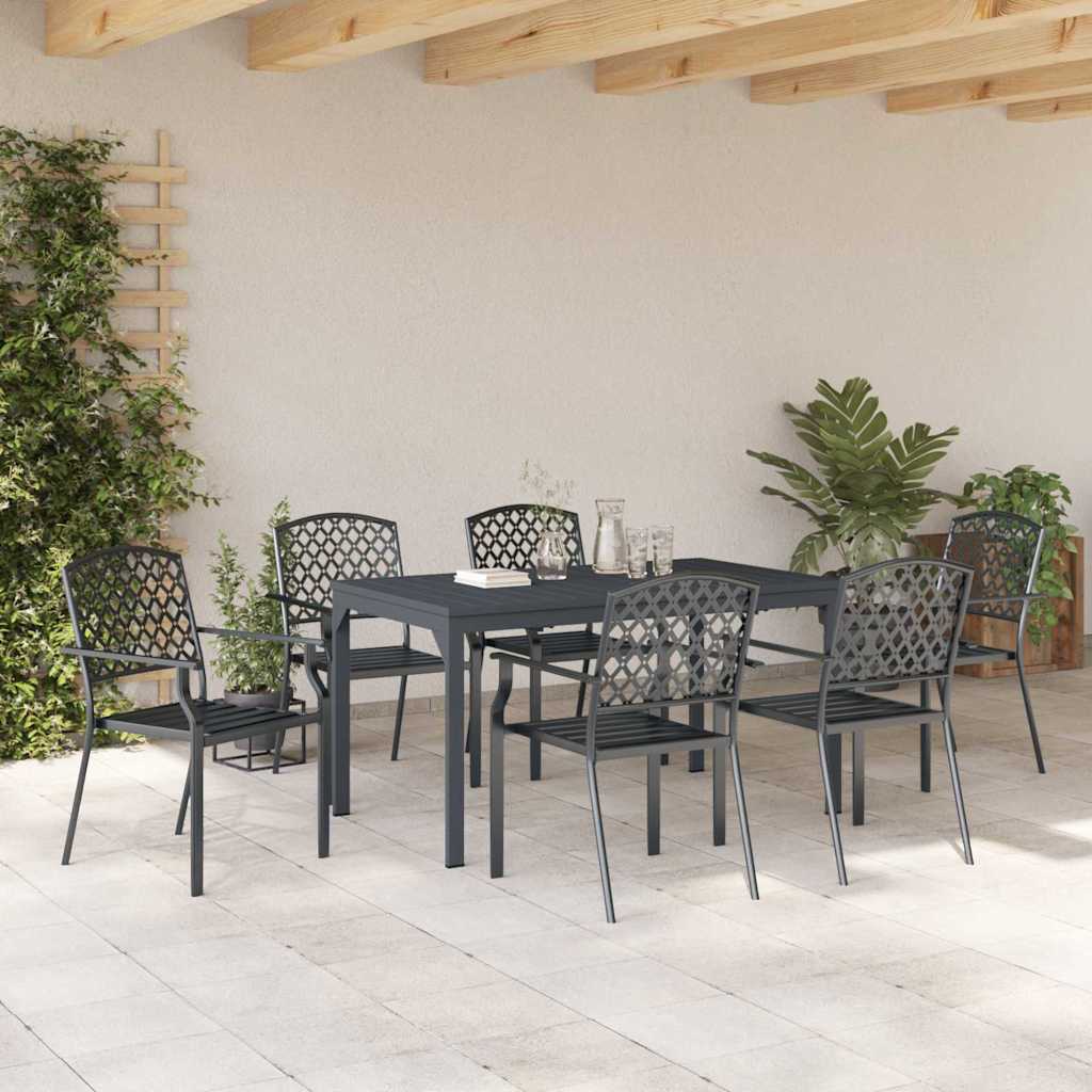 Conjunto de Comedor de Jardín 7 pcs Antracita