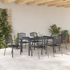 Conjunto de Comedor de Jardín 7 pcs Antracita