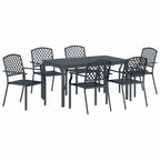 Conjunto de Comedor de Jardín 7 pcs Antracita