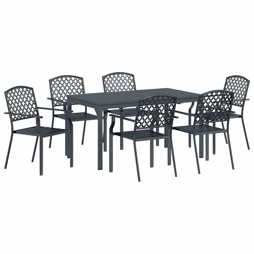7-Piece Anthracite Outdoor Dining Set
