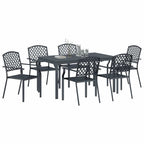 Conjunto de Comedor de Jardín 7 pcs Antracita