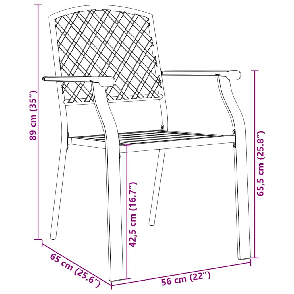 Conjunto de Comedor de Jardín 7 pcs Antracita