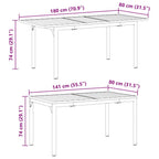 Conjunto de Comedor de Jardín 7 pcs Antracita