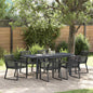 Conjunto de Comedor de Jardín 7 pcs Antracita ratán sintético