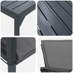 Conjunto de Comedor de Jardín 7 pcs Antracita ratán sintético