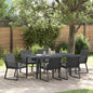 Conjunto de Comedor de Jardín 7 pcs Antracita ratán sintético