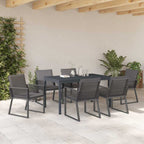 Conjunto de Comedor de Jardín 7 pcs Antracita ratán sintético