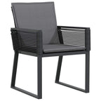 Conjunto de Comedor de Jardín 7 pcs Antracita ratán sintético